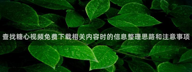 糖心app下载安装app:查找糖心视频免费下载相关内容时的信息整理思路和注意事项